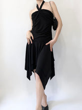 Load image into Gallery viewer, Dusk Handkerchief Halter Mini Dress (S)