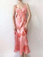 Load image into Gallery viewer, 90s Silk Hibiscus Flower Mermaid Slip Gown (L)