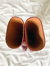 Load image into Gallery viewer, 1970s Red Oxblood Italian Leather Heeled Riding Boots (7.5)