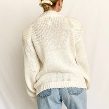 Load image into Gallery viewer, Chunky Pom Pom Heart Mock Neck Sweater (M)