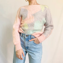 Load image into Gallery viewer, Flower Power Pastel Mohair Blend Sweater (S)