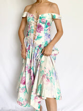 Load image into Gallery viewer, Vintage Fairytale Garden Floral Corset Dress (S-XS)