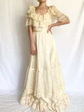 Load image into Gallery viewer, Vintage 1970s Gunne Sax Renaissance Romance Bridal Gown (XS)