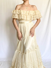 Load image into Gallery viewer, Vintage 1970s Gunne Sax Renaissance Romance Bridal Gown (XS)