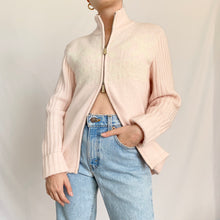 Load image into Gallery viewer, Baby Pink Zip Up Nordic Style Ralph Lauren Wool Sweater (PM)