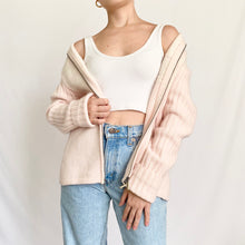 Load image into Gallery viewer, Baby Pink Zip Up Nordic Style Ralph Lauren Wool Sweater (PM)