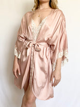 Load image into Gallery viewer, Vintage Victoria’s Secret Ornate Silk French Cut Teddy & Robe Set (M)