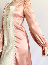 Load image into Gallery viewer, Pink Satin Gunne Sax Renaissance Princess Gown (XS)