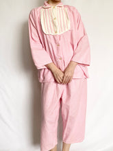 Load image into Gallery viewer, Pink Frosting Gingham 1950s Pajama Set (M)