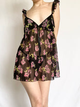 Load image into Gallery viewer, Victoria's Secret Sheer Floral Babydoll Slip Dress (S)