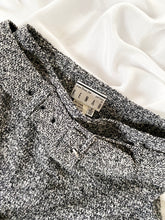 Load image into Gallery viewer, Vintage Grey Tweed Belted Mini Skirt (2)