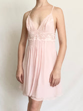 Load image into Gallery viewer, Pink Victoria's Secret Chiffon Babydoll Slip Dress (XS)