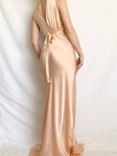 Load image into Gallery viewer, Antique 1930s Pure Silk Pink Bias Gown (XS)