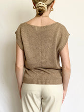 Load image into Gallery viewer, Beige Silk Blend 90s Sweater Vest (S)