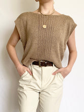 Load image into Gallery viewer, Beige Silk Blend 90s Sweater Vest (S)