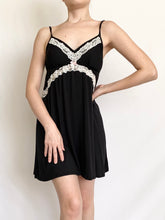 Load image into Gallery viewer, Lace Trim Victoria's Secret Soft Black Nightie (S)