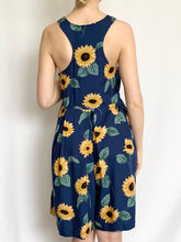 Load image into Gallery viewer, Vintage 1990s Navy Summer Sunflower Romper (S)