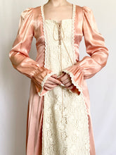 Load image into Gallery viewer, Pink Satin Gunne Sax Renaissance Princess Gown (XS)
