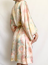 Load image into Gallery viewer, Victoria’s Secret Floral Pastel Silk Slip Dress and Robe Set (XS,S)