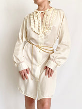 Load image into Gallery viewer, Satin De Lyse Victorian Style 1950s Cream Nightgown (S-L)