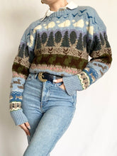 Load image into Gallery viewer, Wool Forest Scene Animal Sweater (S)