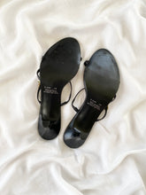 Load image into Gallery viewer, 2000s Black Carlos Santana Open Toe Strappy Flower Heels (10)