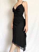 Load image into Gallery viewer, Black Magic Asymmetrical Evening Dress (S)