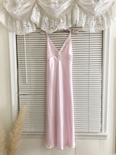 Load image into Gallery viewer, Pink Princess 1980s Satin Slip Gown (L)