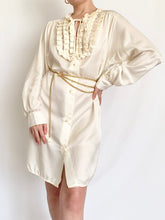 Load image into Gallery viewer, Satin De Lyse Victorian Style 1950s Cream Nightgown (S-L)