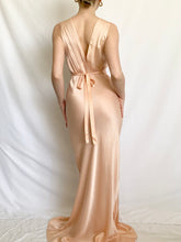 Load image into Gallery viewer, Antique 1930s Pure Silk Pink Bias Gown (XS)