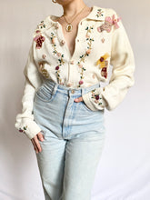 Load image into Gallery viewer, Shabby Chic Holiday Stockings Cardigan Sweater