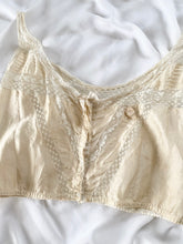 Load image into Gallery viewer, Silk Antique Victorian Ivory Camisole (M/L)