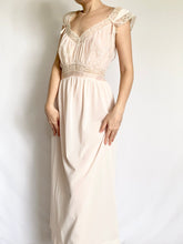 Load image into Gallery viewer, 1950s Delicate Embroidered Flower Slip Dress (M/L)
