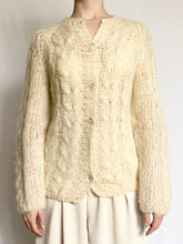 Load image into Gallery viewer, Hand Made Italian Mohair Cardigan Sweater (S)