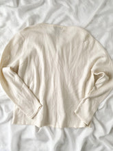 Load image into Gallery viewer, Cream Cashmere Wool Blend Bouquet Cardigan (XL)