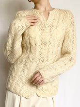 Load image into Gallery viewer, Hand Made Italian Mohair Cardigan Sweater (S)