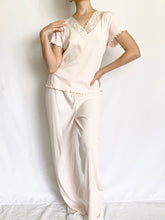 Load image into Gallery viewer, Pink Lace Trim Ralph Lauren Pajama Set (M)