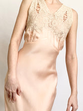 Load image into Gallery viewer, Antique 1930s Pure Silk Pink Bias Gown (XS)