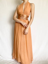 Load image into Gallery viewer, Silk Apricot Ribbon Sash Gown (4)
