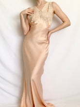Load image into Gallery viewer, Antique 1930s Pure Silk Pink Bias Gown (XS)