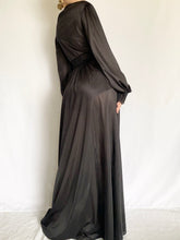 Load image into Gallery viewer, Black 1960s Sheer Peignoir Robe (M)