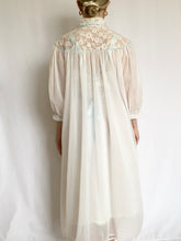 Load image into Gallery viewer, Blue Bow 50s Peignoir and Nightgown Set (S-M)