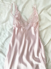 Load image into Gallery viewer, Pink Princess 1980s Satin Slip Gown (L)