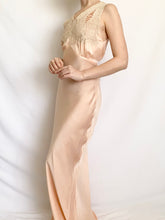 Load image into Gallery viewer, Antique 1930s Pure Silk Pink Bias Gown (XS)