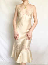 Load image into Gallery viewer, Heavenly Silk Ruffle Victoria’s Secret Midi Gown (XS)