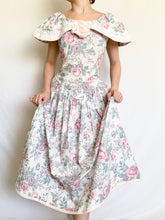 Load image into Gallery viewer, Floral Cotton 1980s Gunne Sax Party Dress (S)