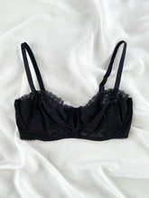 Load image into Gallery viewer, Black Lace Victoria’s Secret Balconette Bra (32DD)