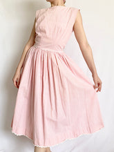 Load image into Gallery viewer, Pink Pinstripe 1950s Party Dress (XS)