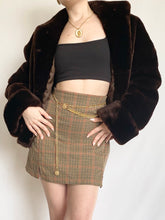 Load image into Gallery viewer, Cocoa Brown 1960s Faux Fur Vintage Coat (M)