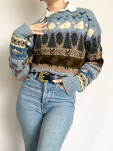 Load image into Gallery viewer, Wool Forest Scene Animal Sweater (S)